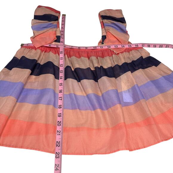 Women's‎ Katharine Kidd Juno Stripe Sheer Blouse Lightweight Feminine Top Small - Picture 6 of 7